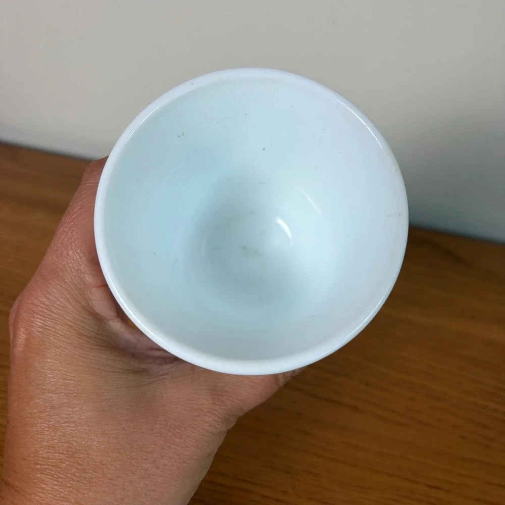 Vintage Westmoreland Milk Glass Harvest Grape Pedestal Goblet White Wine Glass
